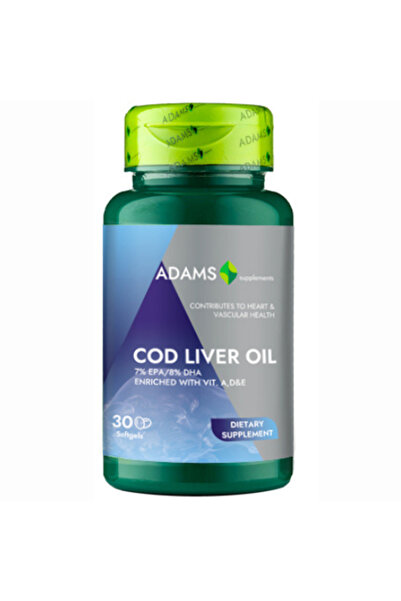 Adams Supplements Cod Liver Oil 1000mg 30cps, Adams