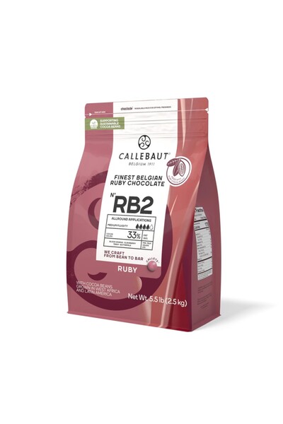 Barry Callebaut Κομμάτια σοκολάτας, σοκολατένια μούρα RUBY, ελάχιστο 34,3% βο...