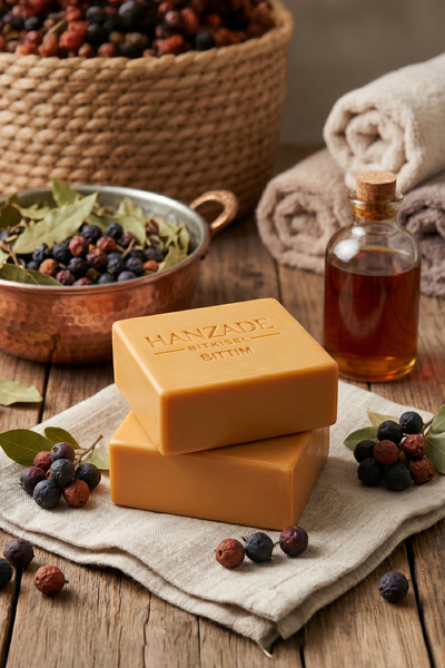 Hanzade Bitkisel Bıttım Soap 2 Molds Handmade Natural Traditional Hatay Soap (in Its Own Box)