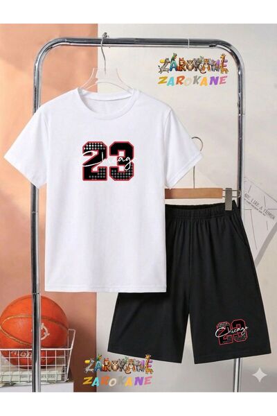 ZAROKANE Chicago23 Yazi Printed Top and Shorts/T-Shirt Two-Piece Summer Child...