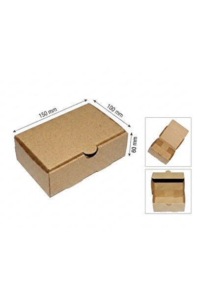 Expres Koli Kraft Kutu (15x10x6 cm) E-Ticaret Kilitli Kargo Kutusu - Bölmeli ...