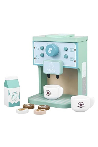 Toyska Ξύλινο σετ παιχνιδιού ρόλων Μοντεσσόρι, Καφετιέρα με αξεσουάρ, 8 τεμάχ...