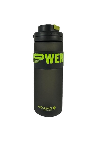 Adams Supplements Sticla apa plastic cu pai, POWER, negru, 820ml,