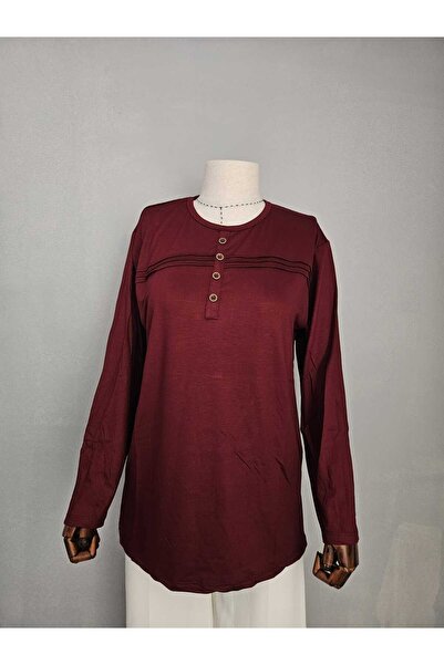 Nacar Moda Γυναικεία μπλούζα από χτενισμένο βαμβάκι Lycra για μεσήλικες και η...