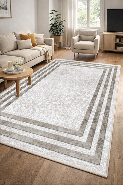 Lioara Home Modern Dijital Baskı Halı | Yıkanabilir Kaymaz Taban Salon & Yata...