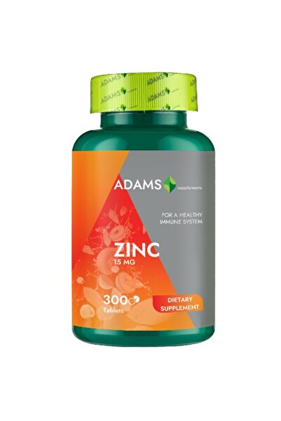 Adams Supplements Zinc 15mg, 300cps,