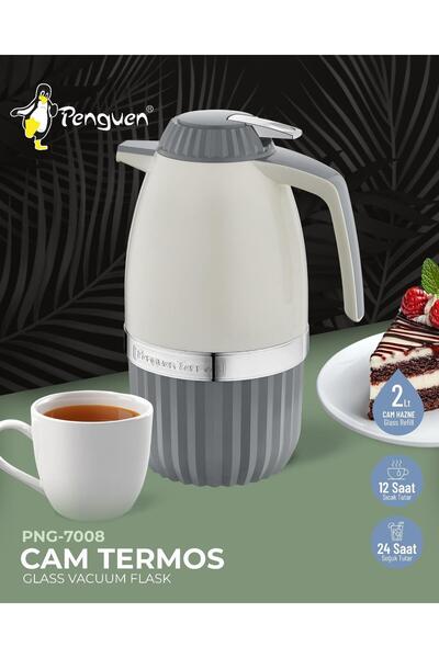 Penguen New Generation Png-7008 Glass Thermos 2 Liter Gray
