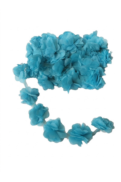 lolipophobi Chiffon Fabric Layered Floral Ribbon 2 Meters 24 Pieces, Decorati...