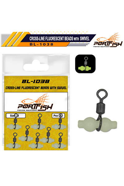 trançabalıkçılık Portfish BL-1038 Üçlü Fosforlu Gezer Fırdöndü No:4 5Psc