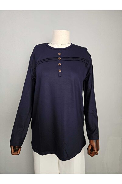 Nacar Moda Γυναικεία μπλούζα από χτενισμένο βαμβάκι Lycra για μεσήλικες και η...