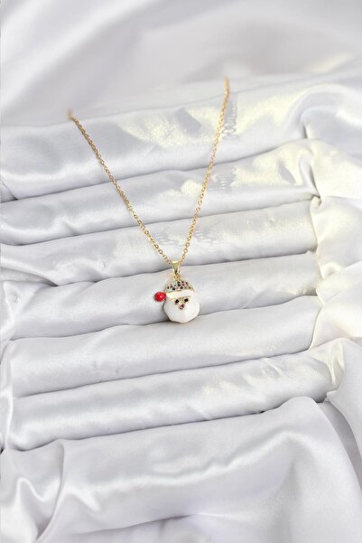 Hobibahçem 316L Steel Chain Gold Color Snowman Head with Hat Model Christmas ...