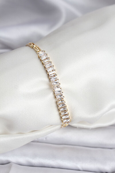 NY JOY Plated Zircon Stone Baguette Model cm Women's Bracelet