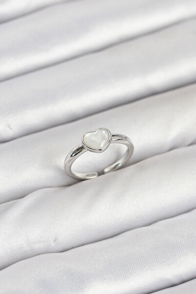 Beta Moda Hub Brass Silver Color Heart Women Ring