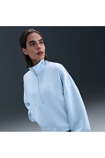 Nike 24.7 ImpossiblySoft Dri-FIT HZ Kadın Mavi Sweatshirt(yousports)