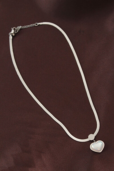 Hobibahçem 316L Steel Italian Chain Heart Necklace