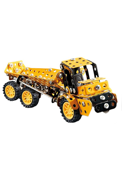 SergadiOnline.ro Set construcție Metalic 221 piese Utilaj Agricol, unelte incluse – jucărie educativă STEM +8 ani