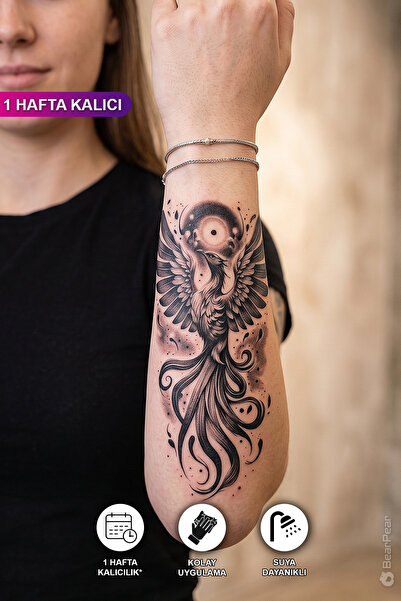 BP Tattoo Küllerinden Doğan Anka Kuşu Phoenix Temalı Geçici Dövme