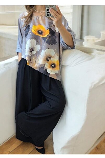 OnlyForYou Flared viscose pants with Belt included