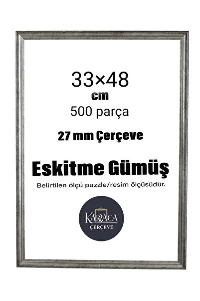cercevehome PUZZLE ÇERÇEVESİ 500 PARÇA (33CM×48CM) ÖLÇÜSÜNDE 27MM ESKİTME GÜM...