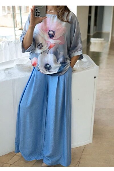 OnlyForYou Flared viscose pants with Belt included