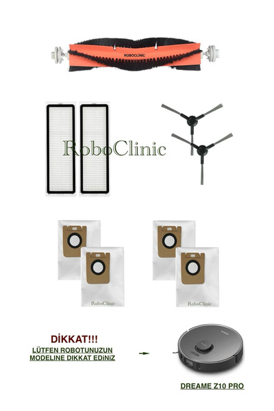 Roboclinic Συμβατή ανταλλακτική τσάντα σκόνης, βούρτσα, φίλτρο Hepa, σετ 9 τε...