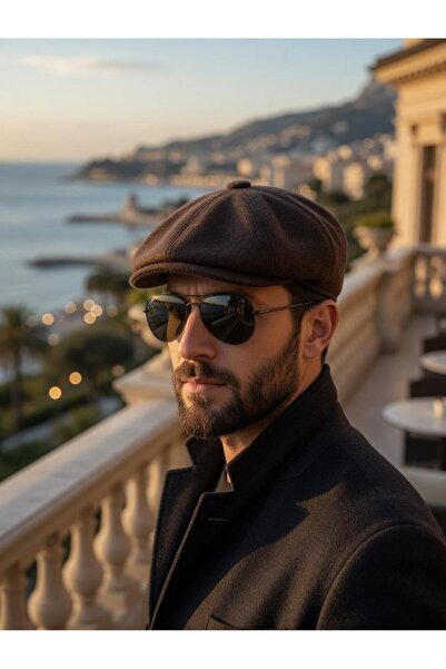 awix Muška izvezena drapirana kapa od 8 delova u stilu Peaky Blinders za jese...