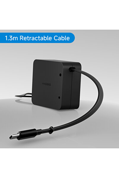 Choice1 black Hagibis Retractable USB C Cable 100W Type C to C Unidirectional...