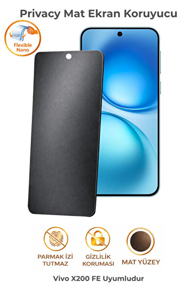 Vivo X200 Fe Compatible Privacy Matte Screen Protector Privacy Protected Fingerprint Proof