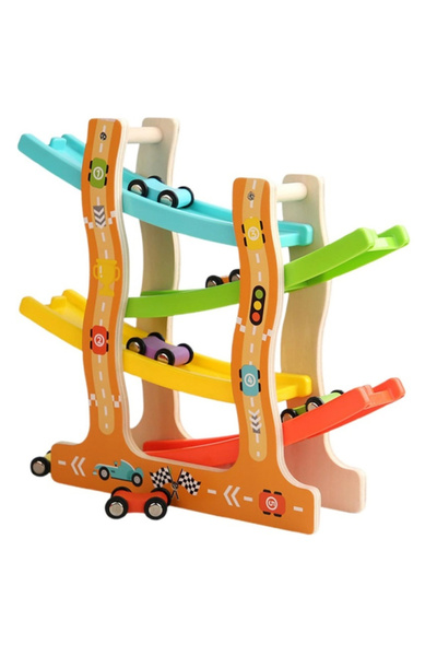 Toyska Παιχνίδι πίστας ράλι με 4 ράμπες και 6 αυτοκίνητα, αγωνιστικό, πολύχρωμο