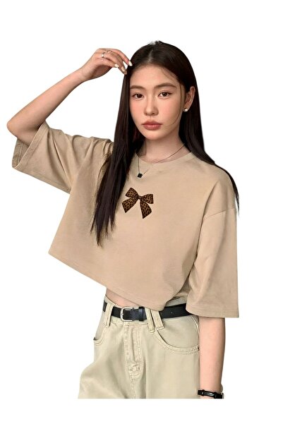 E-ROMA Κοντό μπλουζάκι με στάμπα κορδέλας 3UT3