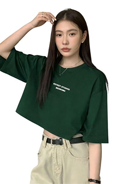 E-ROMA PETEET ΣΤΟΥΔΙΟ Τυπωμένο Κροπ Τιστριτς 3UT4