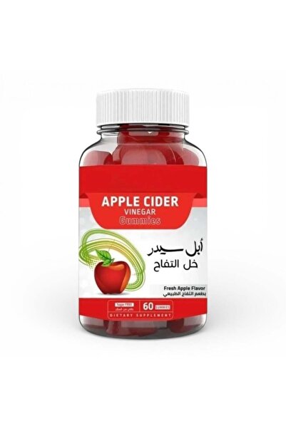 A مكمل غذائي من خل التفاح بنكهة خل التفاح الطبيعي، 60 قطعة