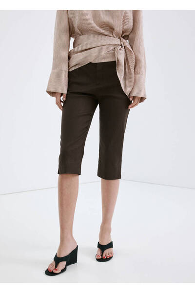 MANGO Woman Keten kapri pantolon