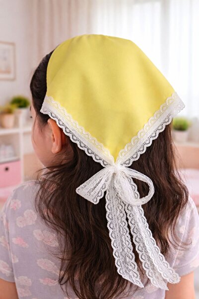 EMKSHOP Μποέμ μπαντάνα με κορώνα και λεπτομέρεια από γκιπούρ