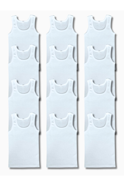 Perakids Boy's Underwear Set 100% Cotton White Undershirt Undershorts 12 Piec...