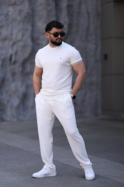 cto your style Set pentru bărbați cu guler rotund (tricou + pantaloni) cu cro...