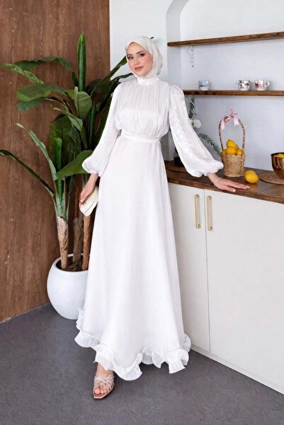 Şulemoda Giyim Βραδινό φόρεμα Çeman Λευκό