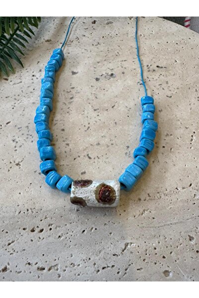 bizizmoda Glass Bead Ceramic Leopard Necklace