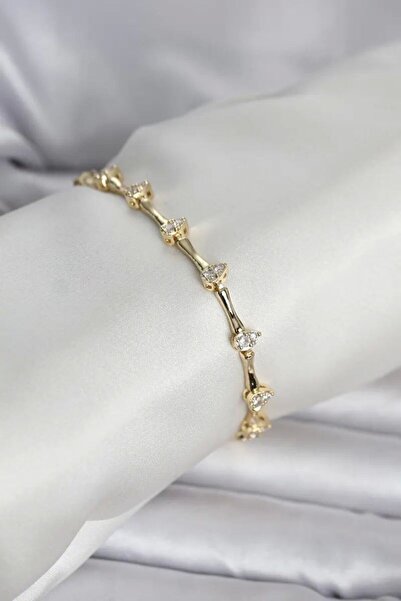 Generic Brand Brass Gold Color Drop Model Zircon Stone Women's Bracelet Tj-Bb...