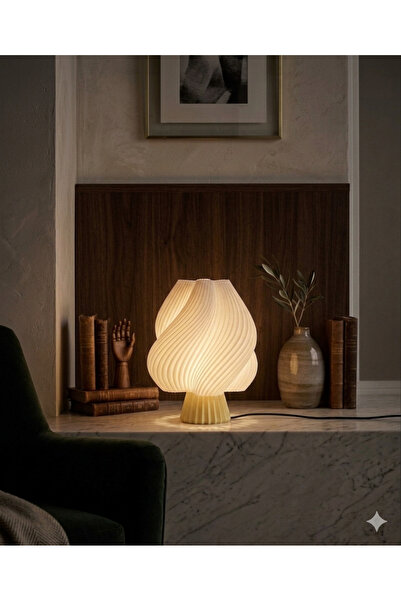 moto print Aesthetic Twisted Form Decorative Night Light - Minimalist Design