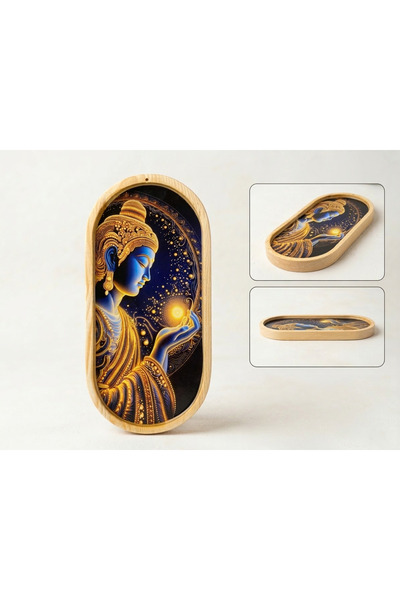 Ta-Fu Global Dikdörtgen Ahşap Desenli Tütsülük 1 Adet 25x11x1.5cm