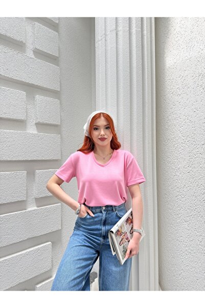 modayaselam Μπλουζάκι με λαιμόκοψη V και άνετη εφαρμογή