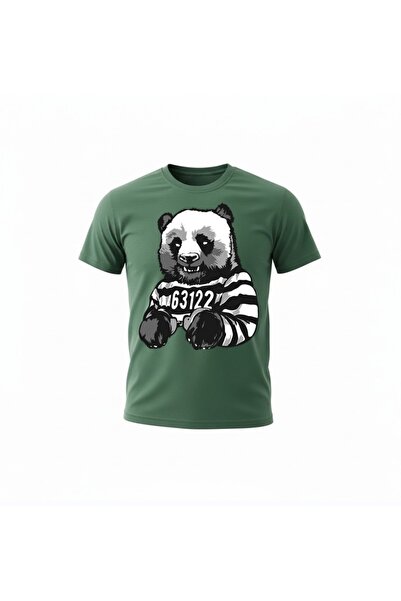 URBANTRENDSTORE Unisex μπλουζάκι με θέμα Panda Prisoner, Oversize Fit, Άνετο,...