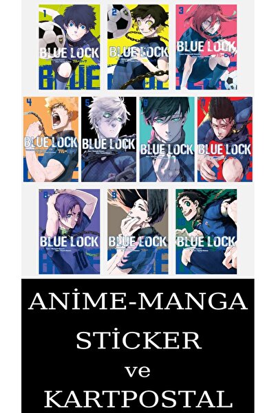 Komik Şeyler Blue Lock 1-2-3-4-5-6-7-8-9-10 Manga Seti (10 KİTAP) / Anime-Man...