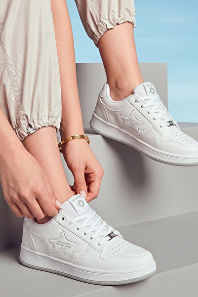 SOLAZER Women's Sneaker White Walking & Sports Shoes