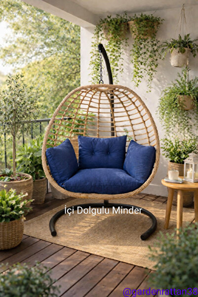 Rattano Garden Tek Kişilik İçi Dolgulu Salıncak Minderi