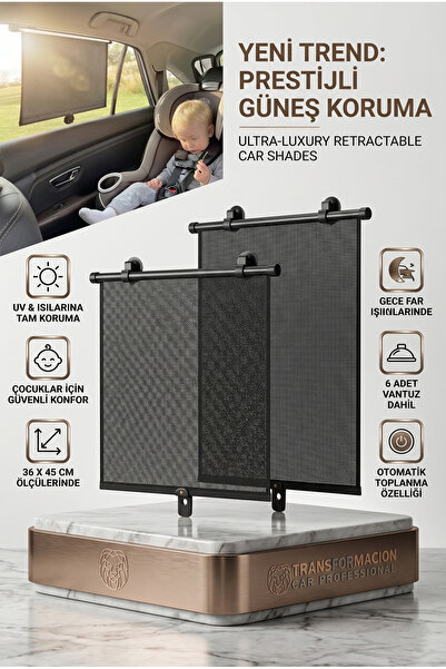 Transformacion Σετ 2 τεμαχίων αυτόματων κουρτινών αυτοκινήτου |   36x45 εκ. Α...