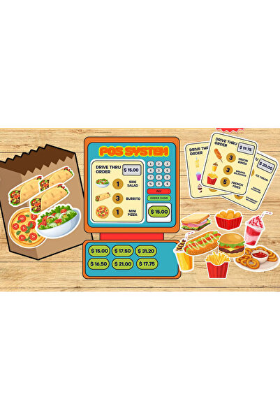 FARCY Kes-Yapıştır-Oyna Fast Food Dükkan İşletme Oyunu