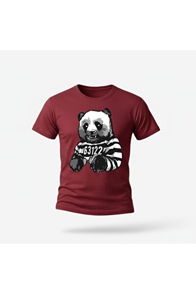 URBANTRENDSTORE Unisex μπλουζάκι με θέμα Panda Prisoner, Oversize Fit, Άνετο,...