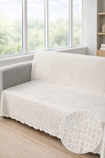 Hig Store Κάλυμμα καναπέ/καναπέ-κρεβάτι από βαμβάκι με αντιολισθητικό σχέδιο ...